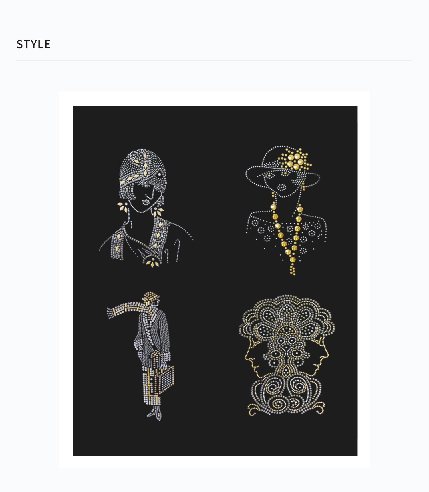 Crystal Transfer Design detailed custom rhinestone patterns
