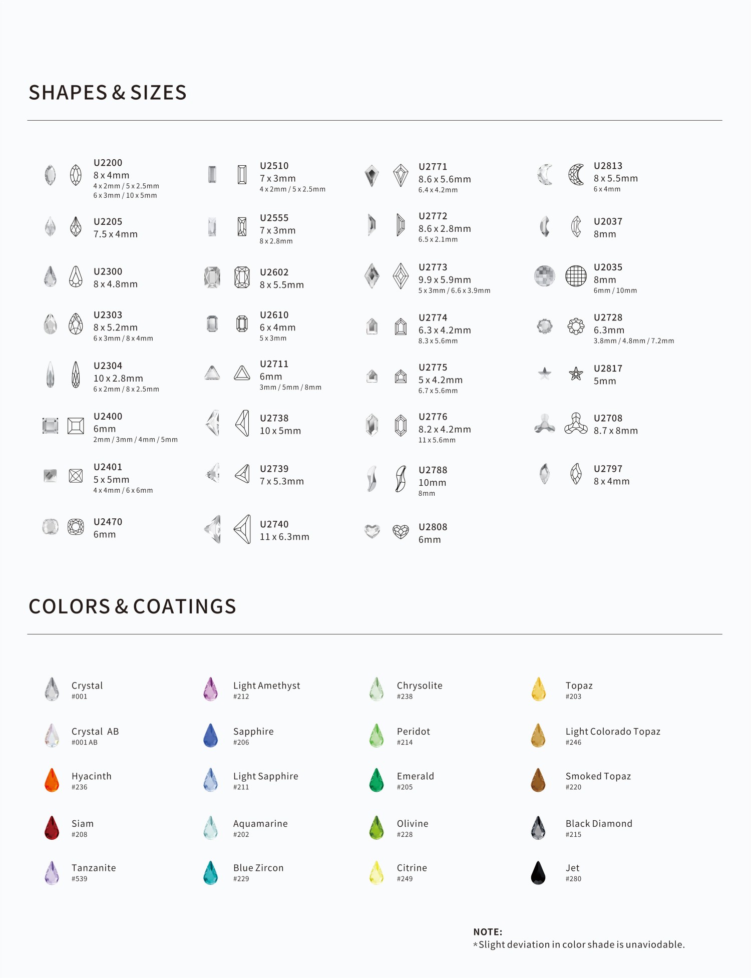 Fancy Stone Colors Card