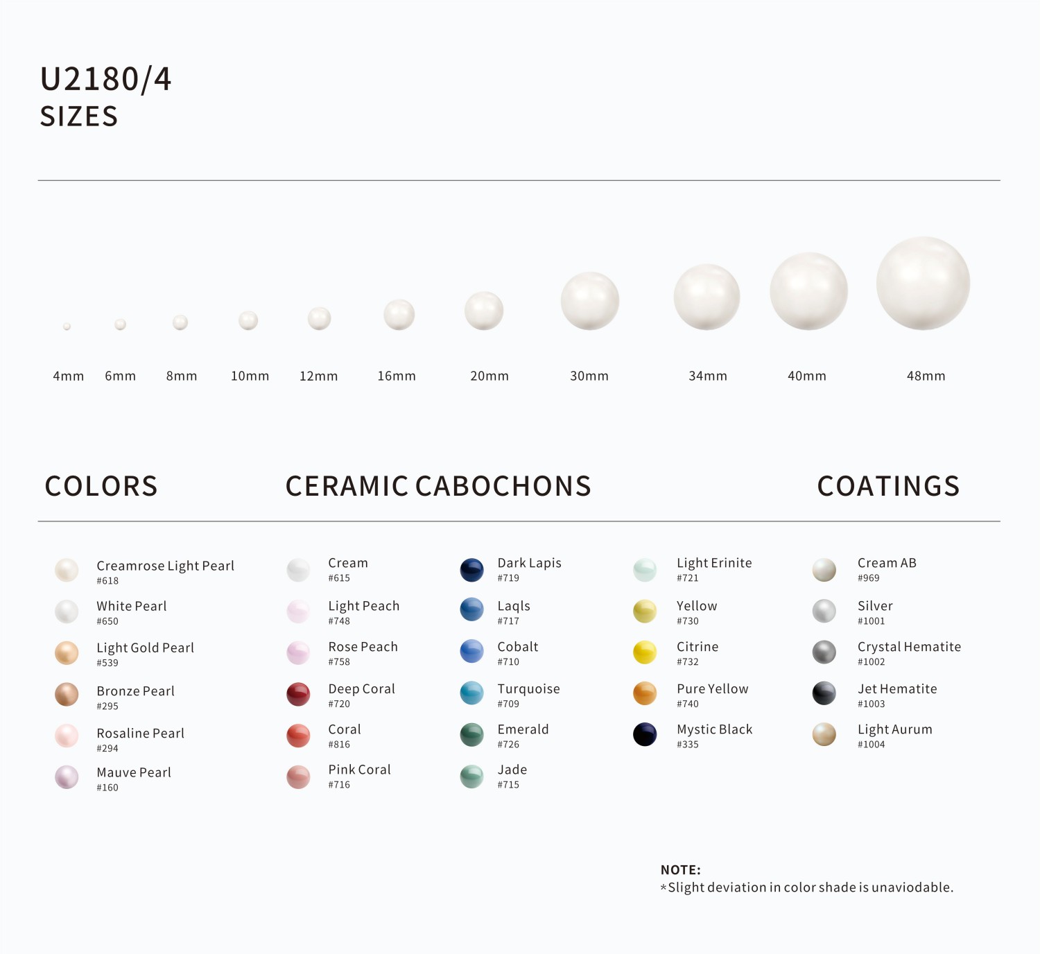 Hotfix pearls colors card