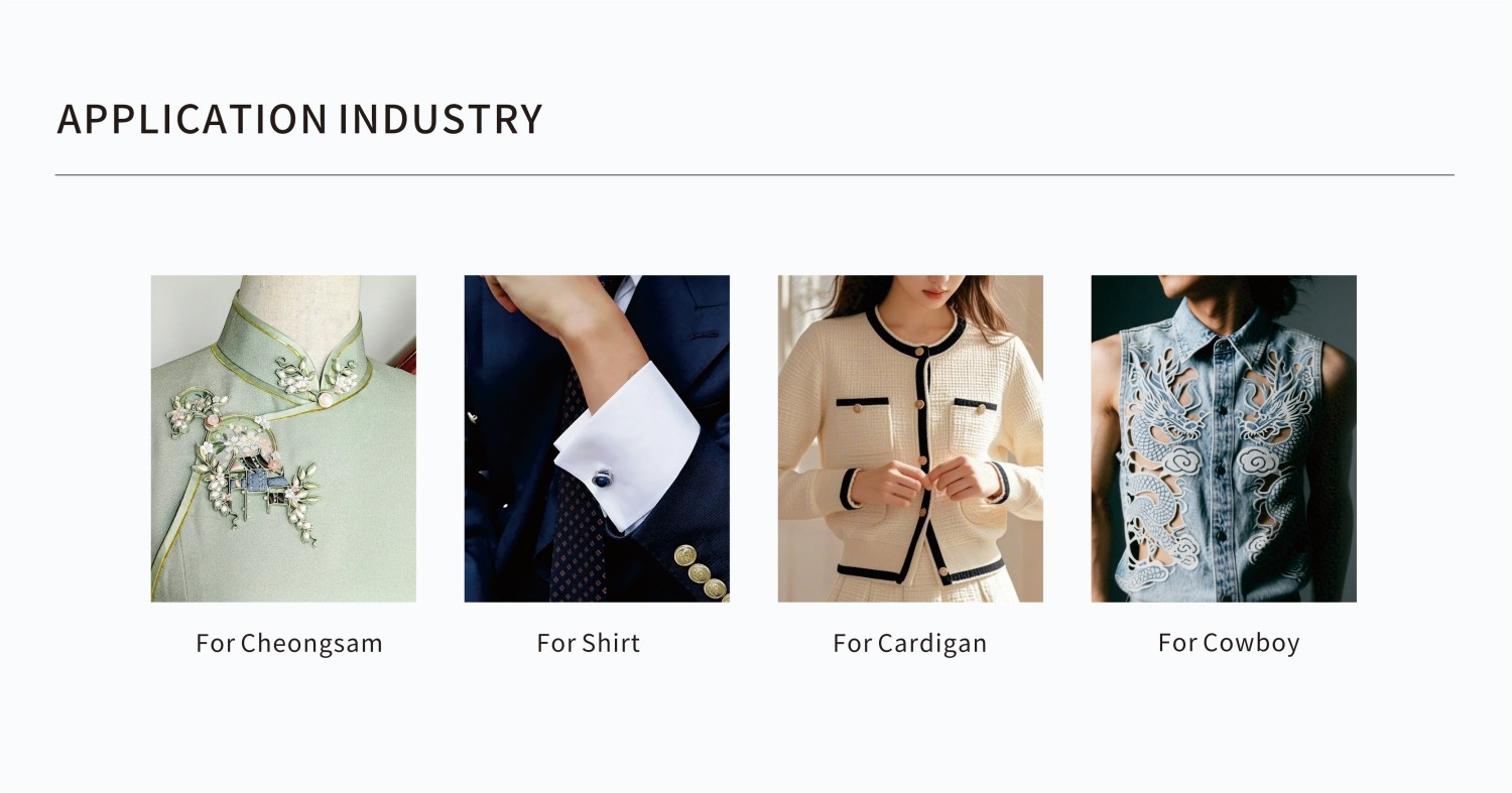 UB1080 Crystal Buttons - application cases - luxury coats, blazers, apparel