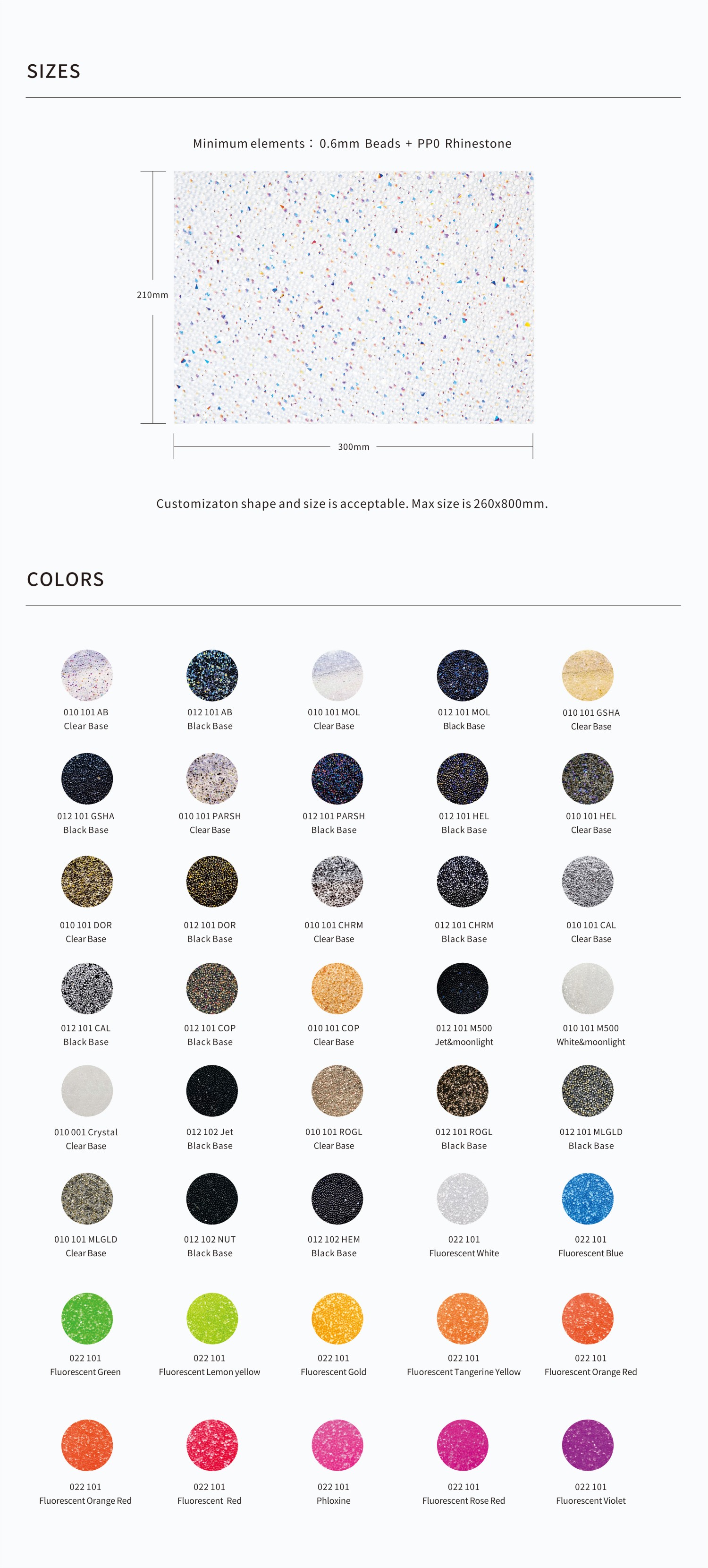 Crystal Fabric Colors