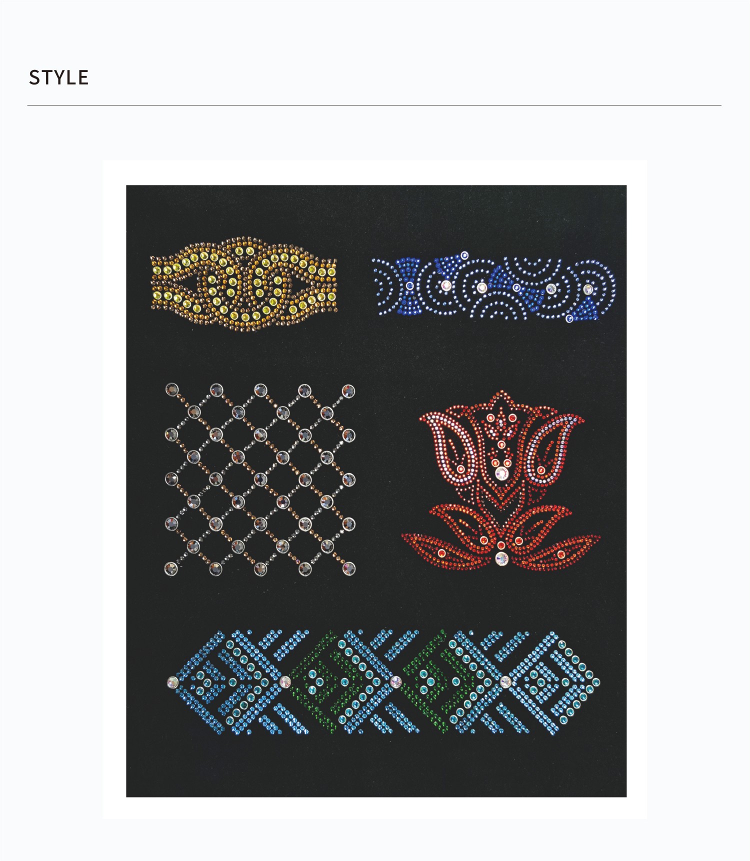 Rimmed Rhinestone Transfers