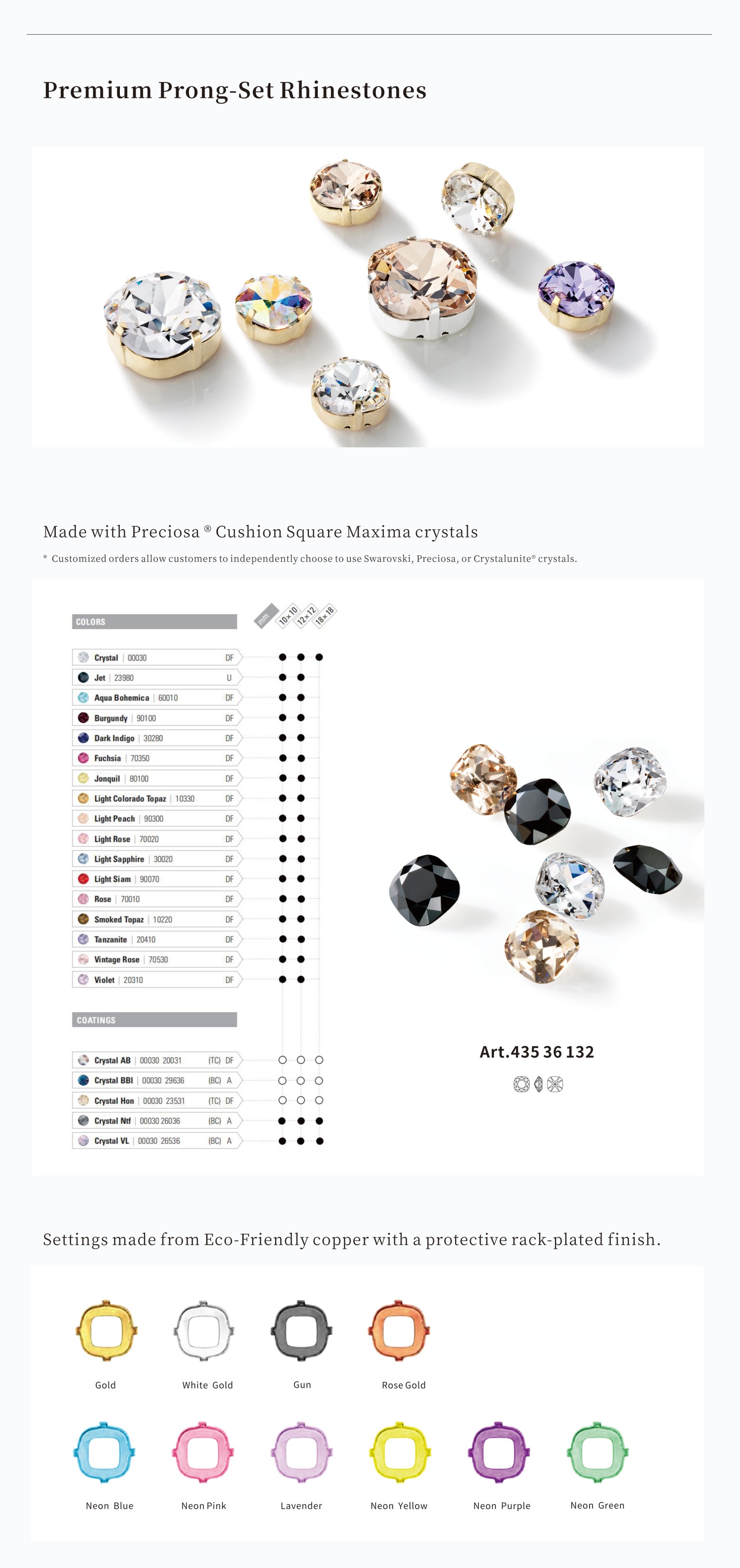 Brass Rhinestone Settings - quality advantage