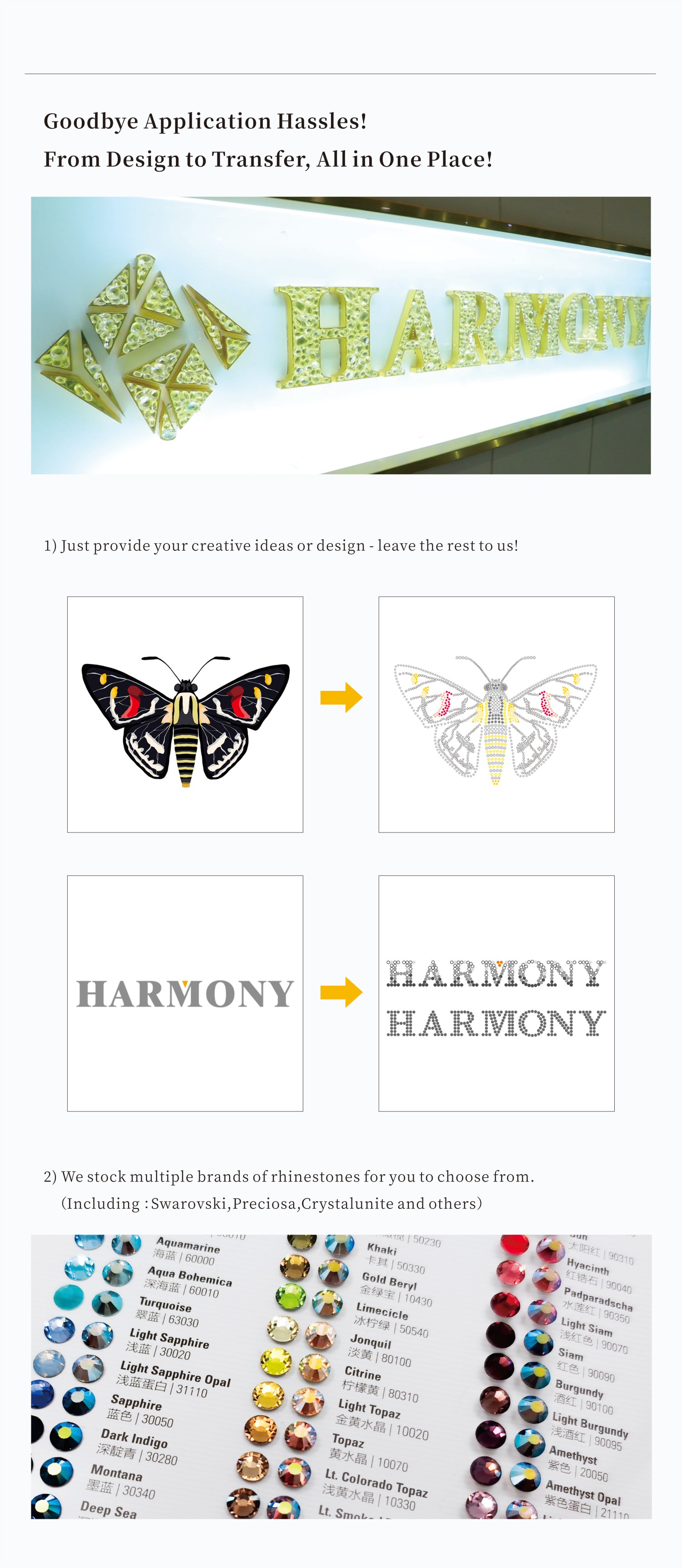 Hotfix Rhinestone Designs B