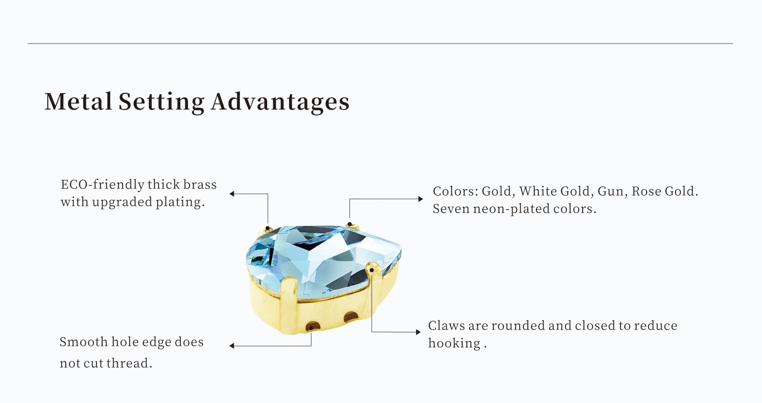Rhinestones with Metal Settings - settings analysis