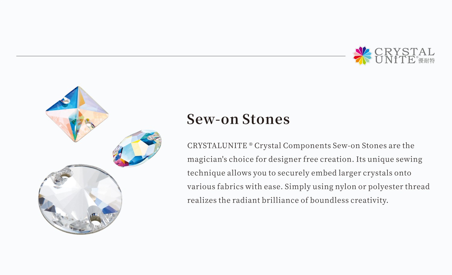 sew-on crystal 