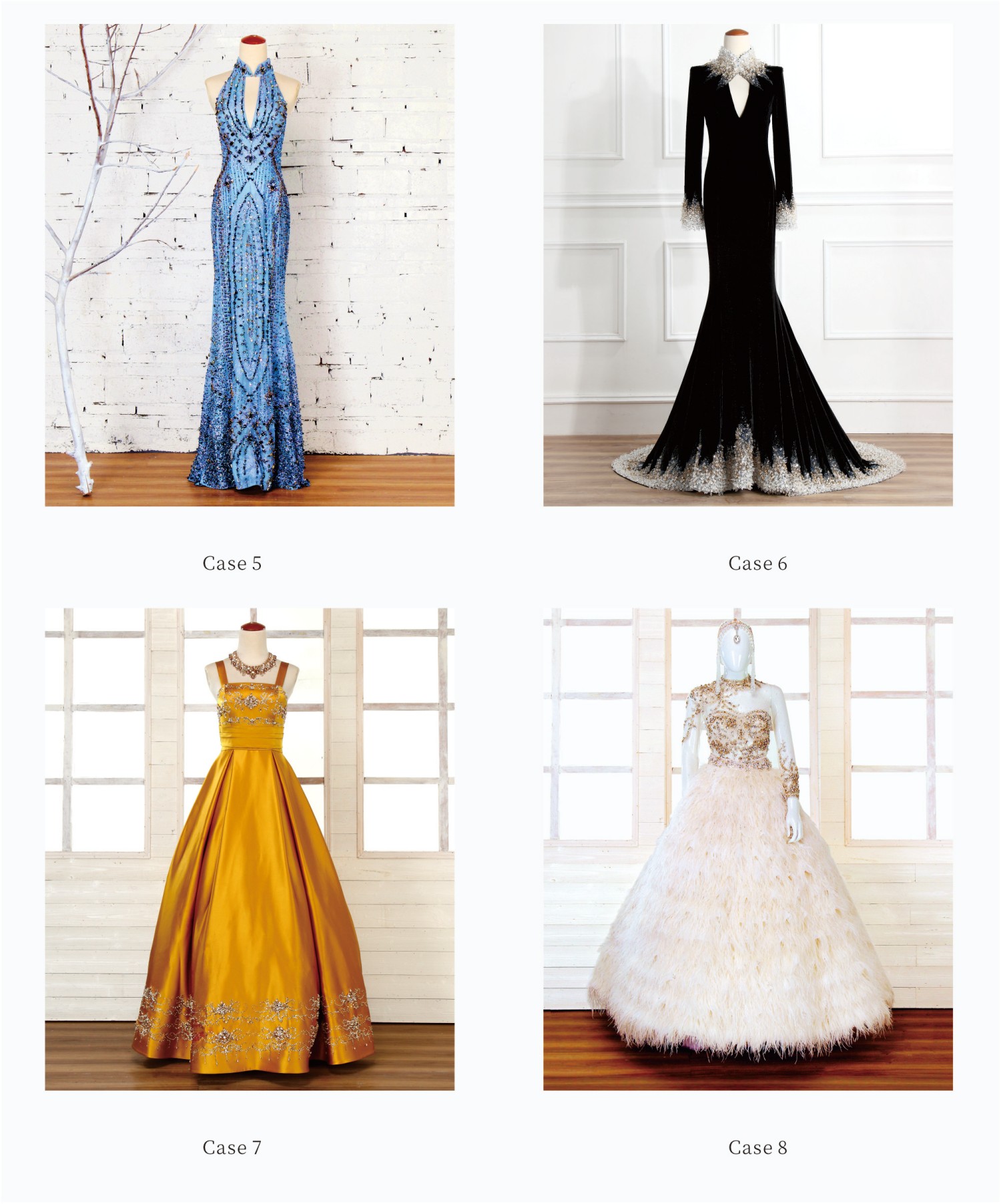 Rhinestone Settings Application for Evening Gowns Cases B