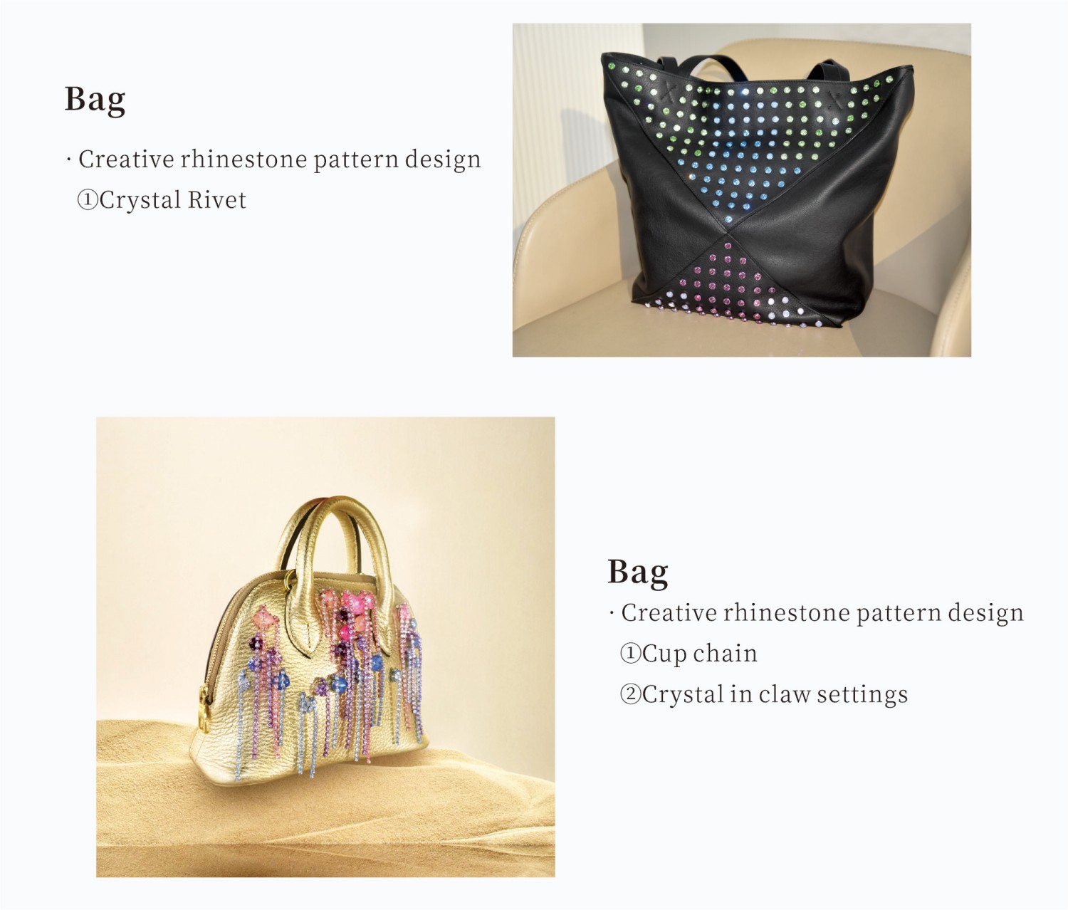 Crystal Components for Bags