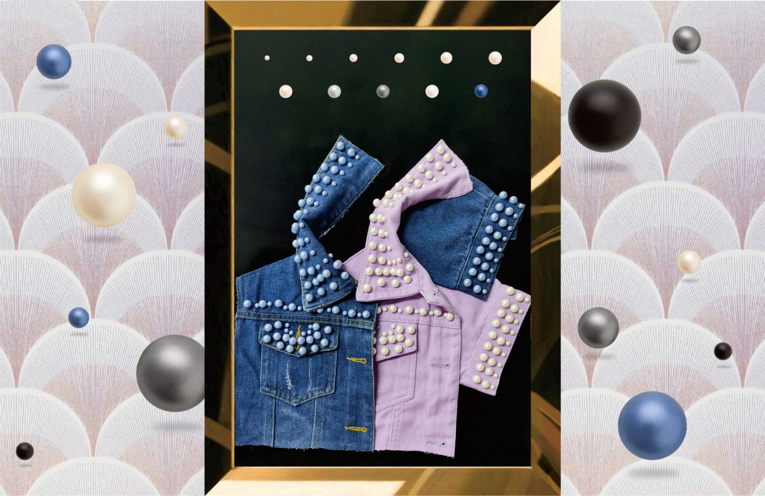 Pearl-Studded Rivet Setting for Apparel