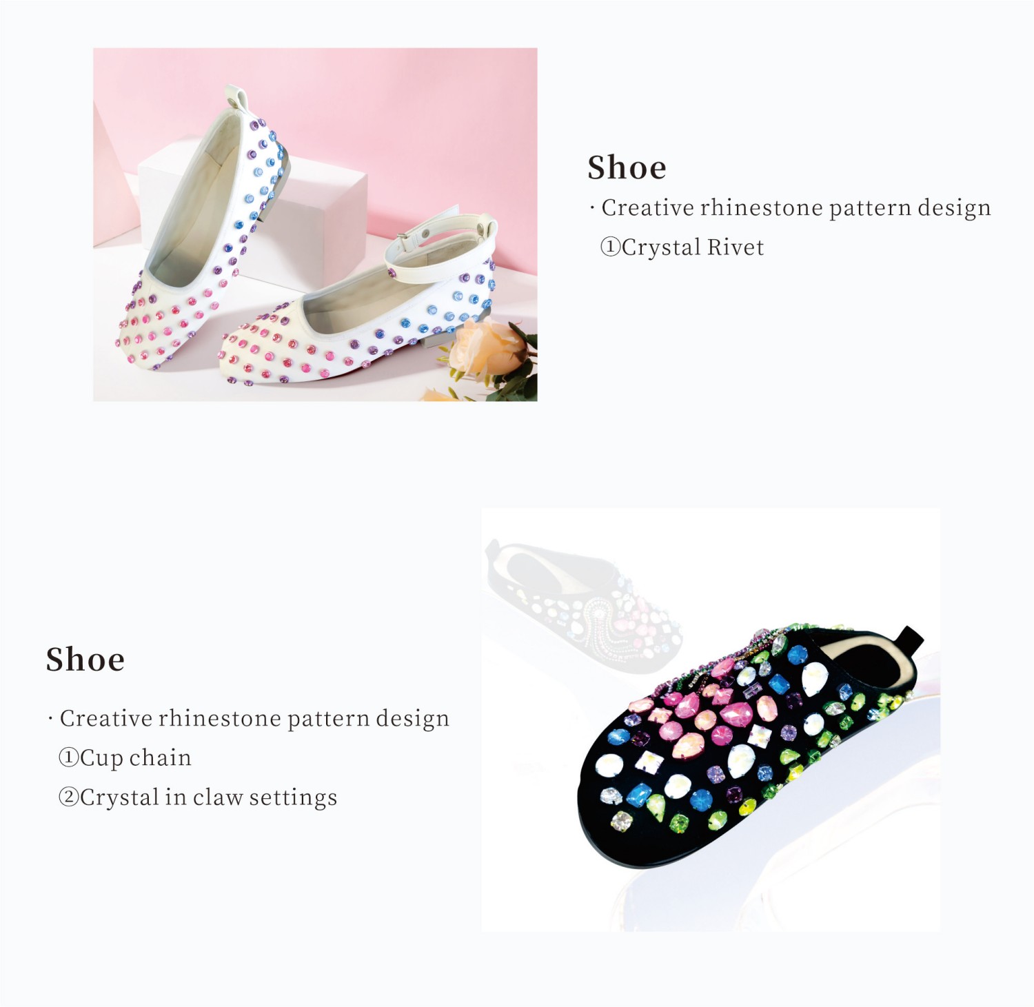 Crystal Components for Shoes
