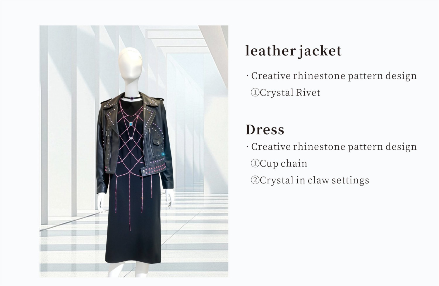 Crystal Components for Leather