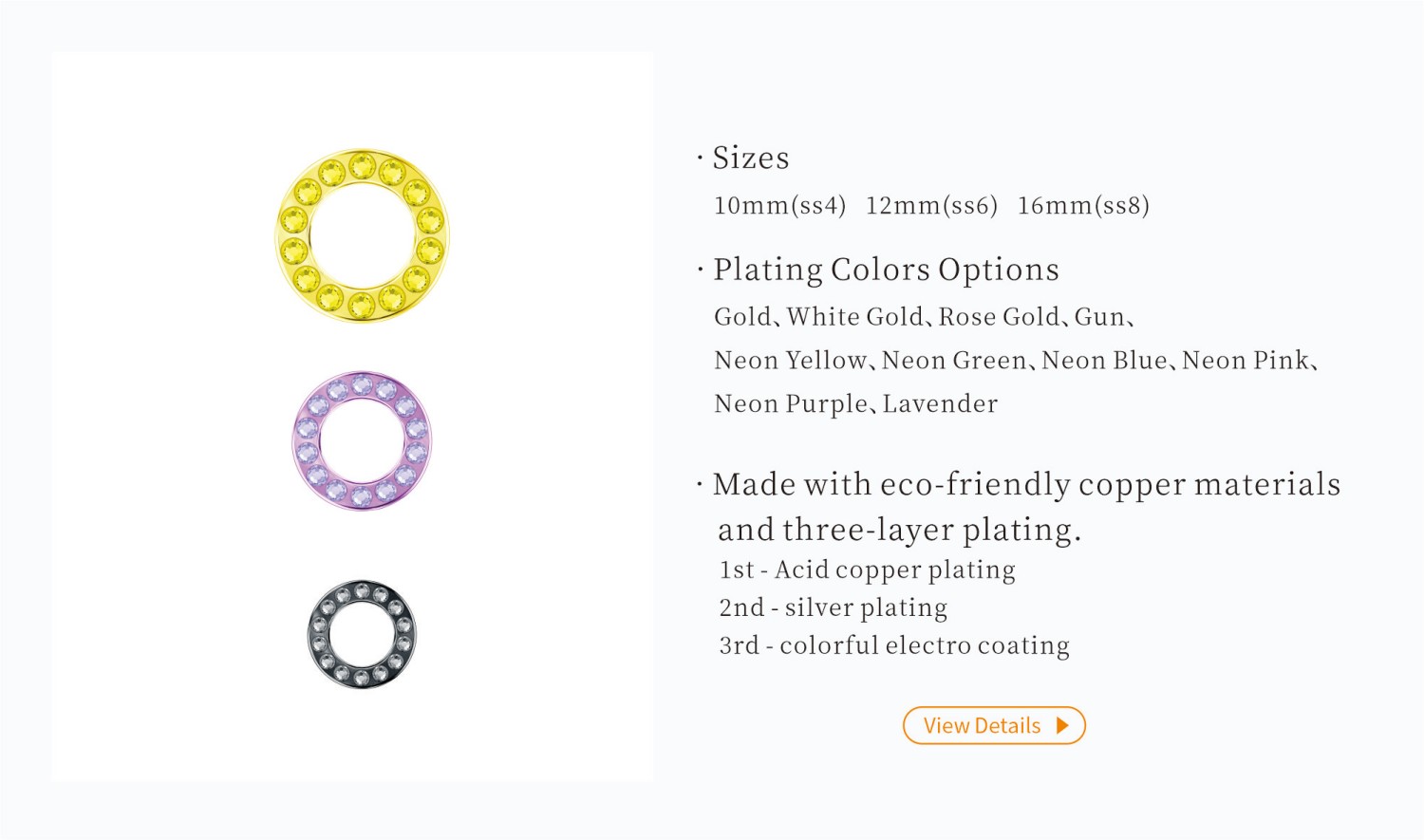 Premium Crystal Eyelets
