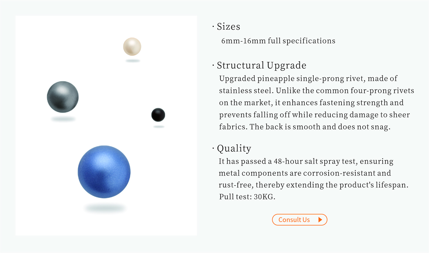 Pearl-Studded Rivet Setting