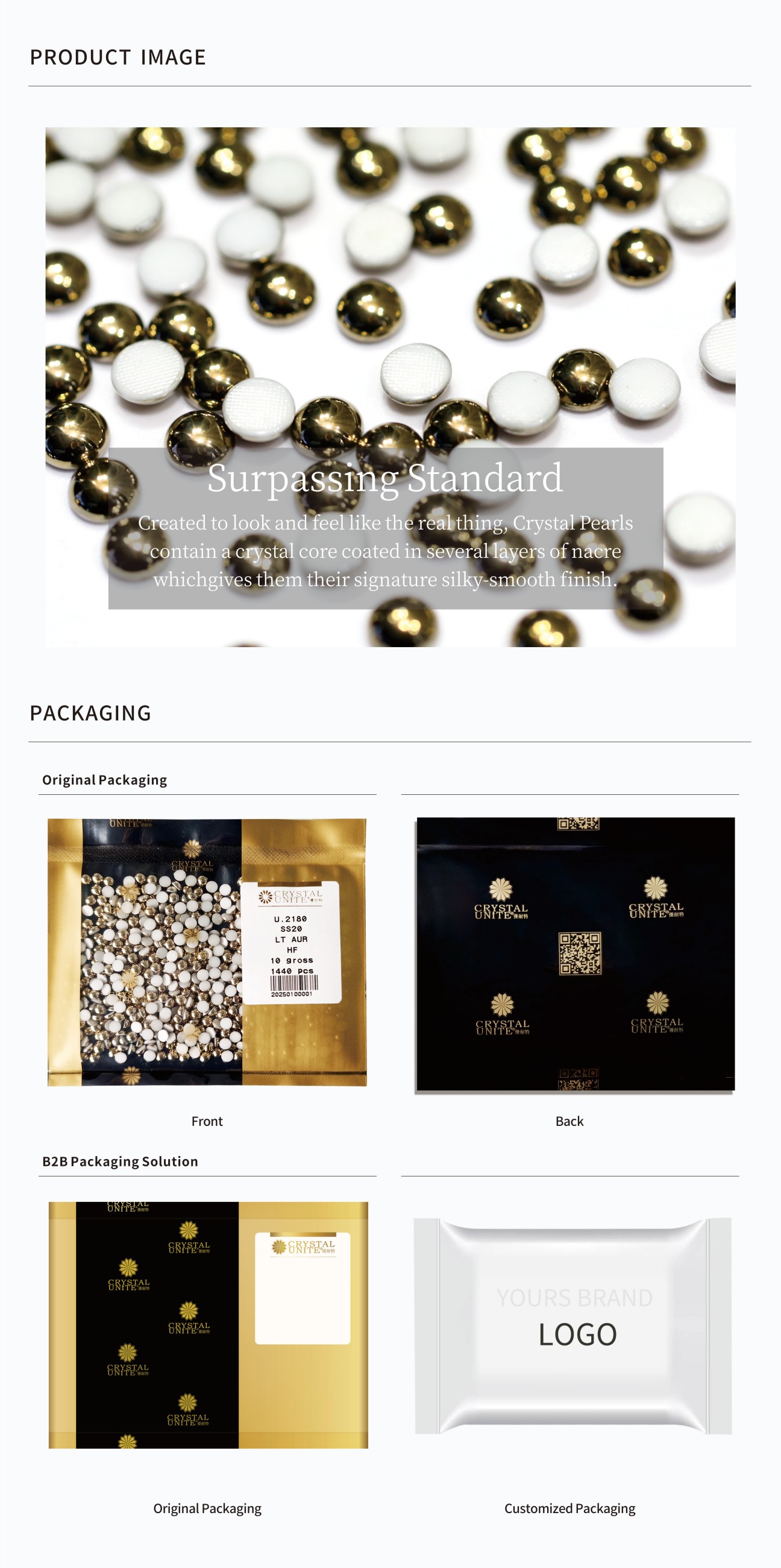 Hotfix pearls Images & Packaging
