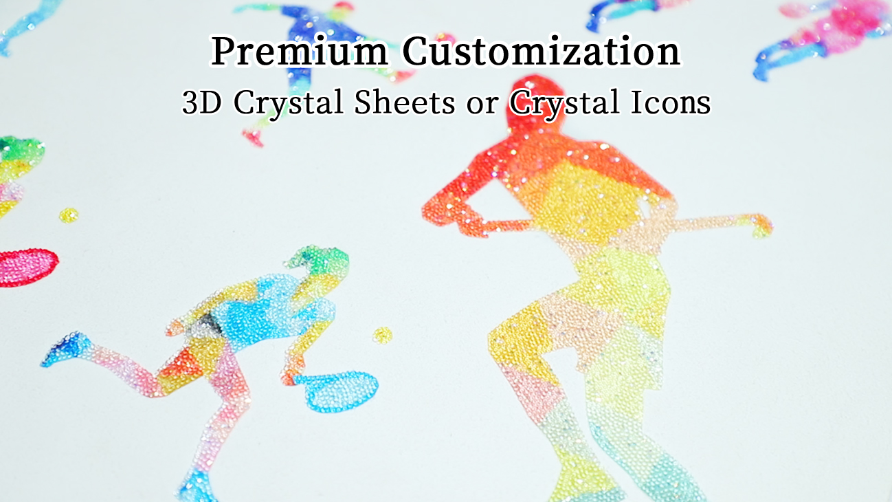 Custom 3D Crystal Sheets or crystal Icons 