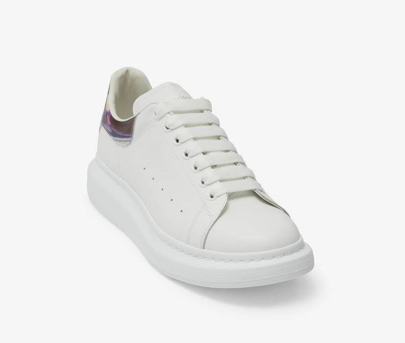 Alexander McQueen Men's Oversized Sneaker in White/multicolor