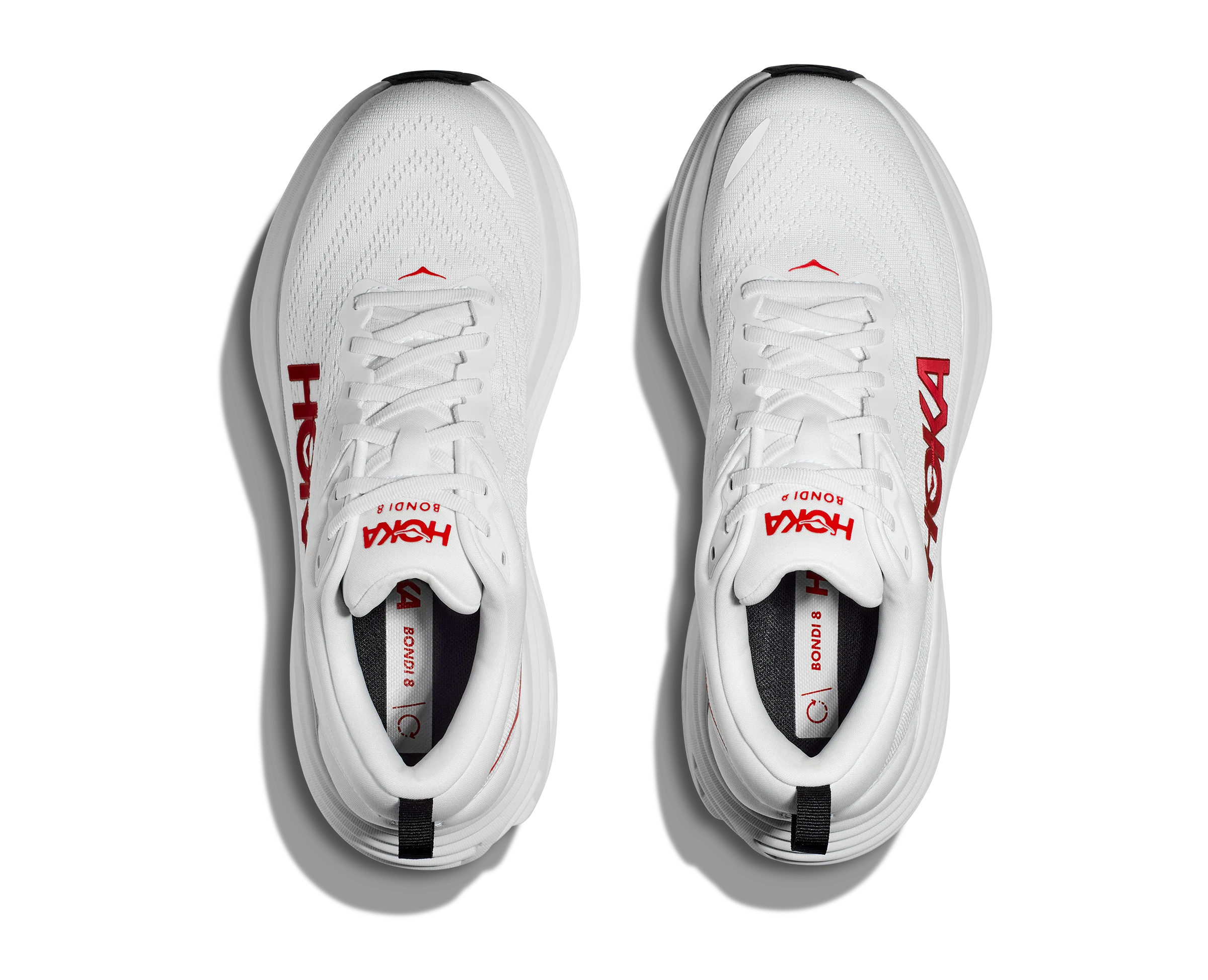 Hoka M BONDI 8 White / Vermillion