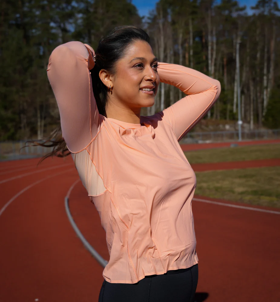 Hoka W AIROLITE RUN LONG SLEEVE Papaya