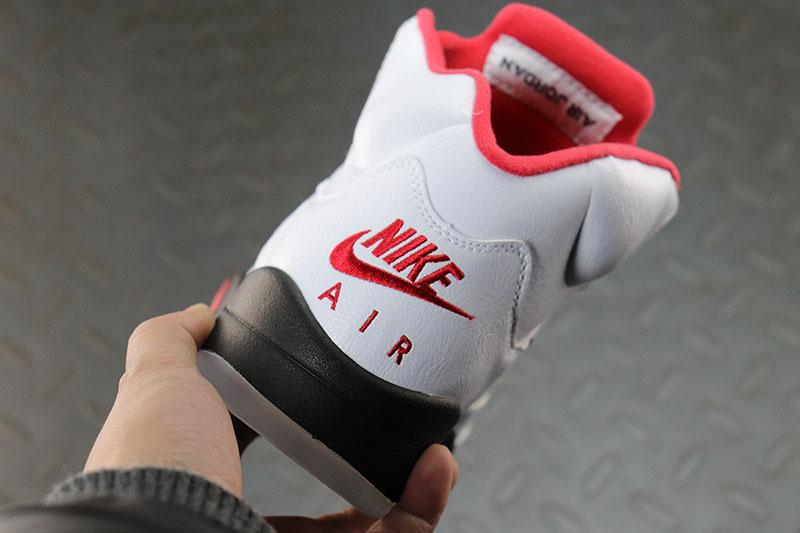 Jordan 5 Retro Fire Red Silver Tongue