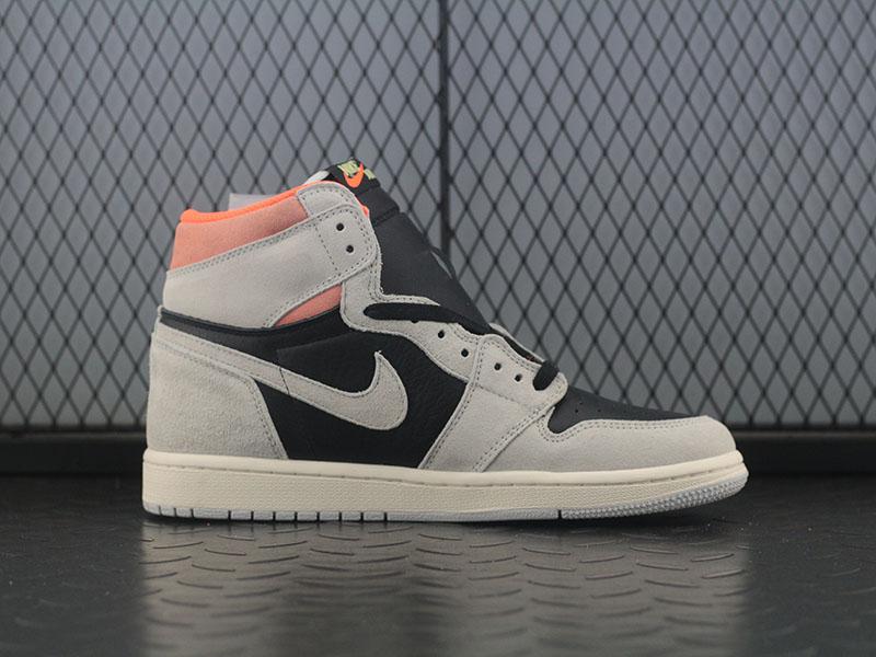 Jordan 1 Retro High Neutral Grey Hyper Crimson