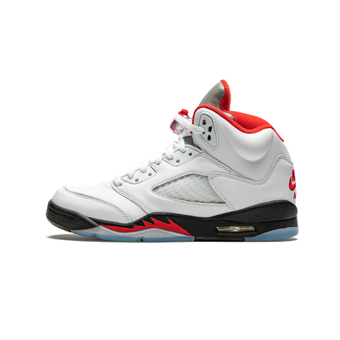 Jordan 5 Retro Fire Red Silver Tongue