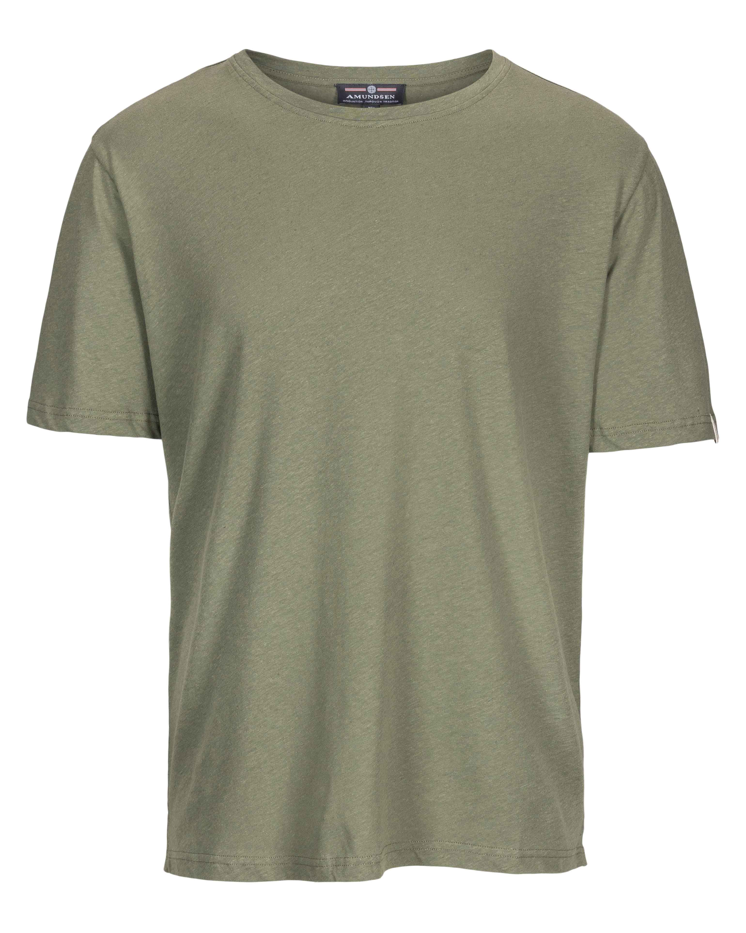 Amundsen Sports Linen Tee Mens Olive Ash