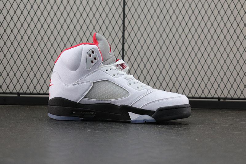 Jordan 5 Retro Fire Red Silver Tongue