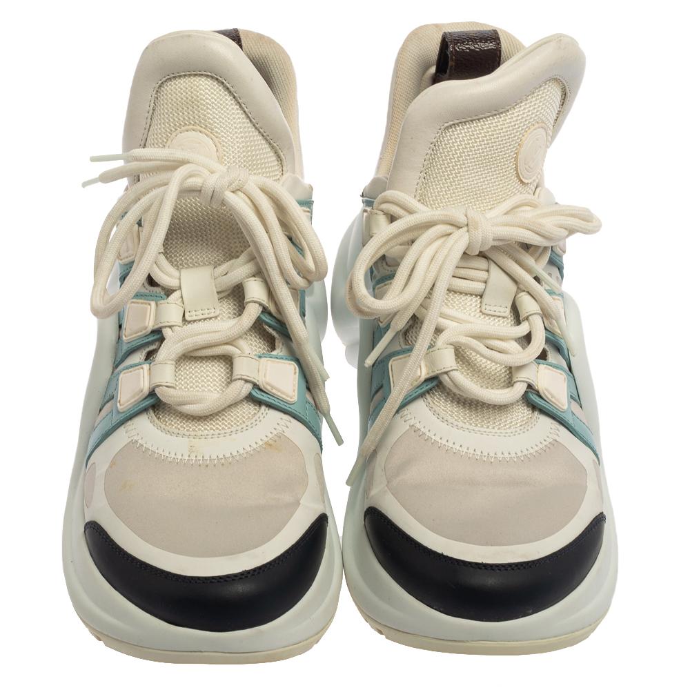 Louis Vuitton Multicolor Leather Canvas Archlight Lace Up Sneakers