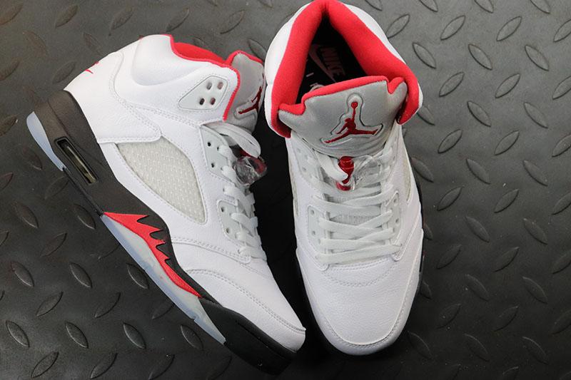 Jordan 5 Retro Fire Red Silver Tongue