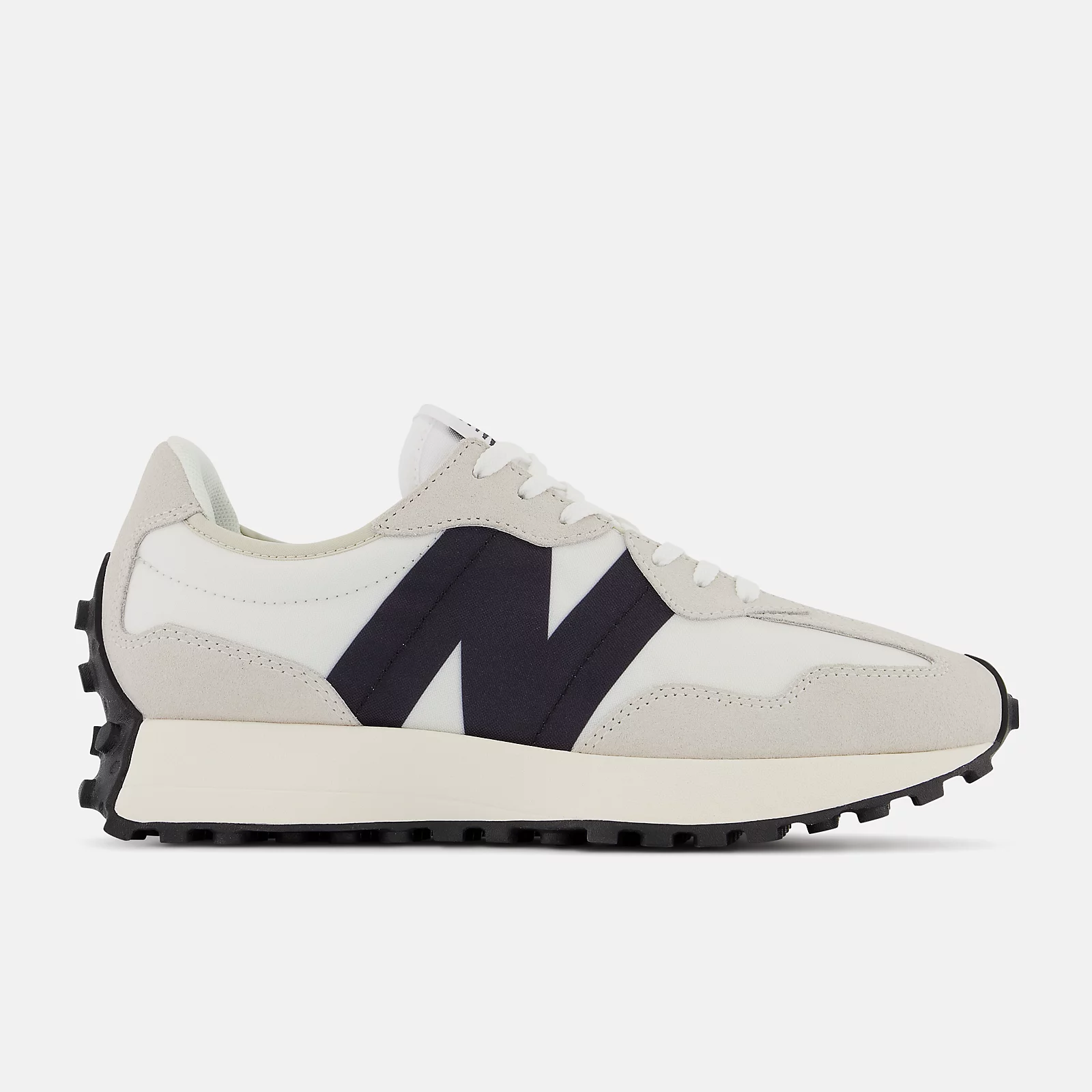 New Balance327 Sneakers -  Men's/Women's-Sea Salt with White and Black