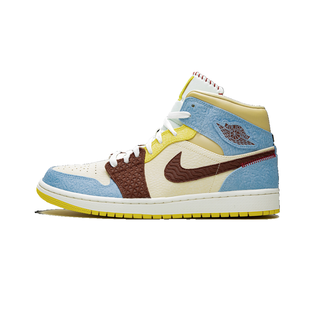 Jordan 1 Mid SE Fearless Maison Chateau Rouge