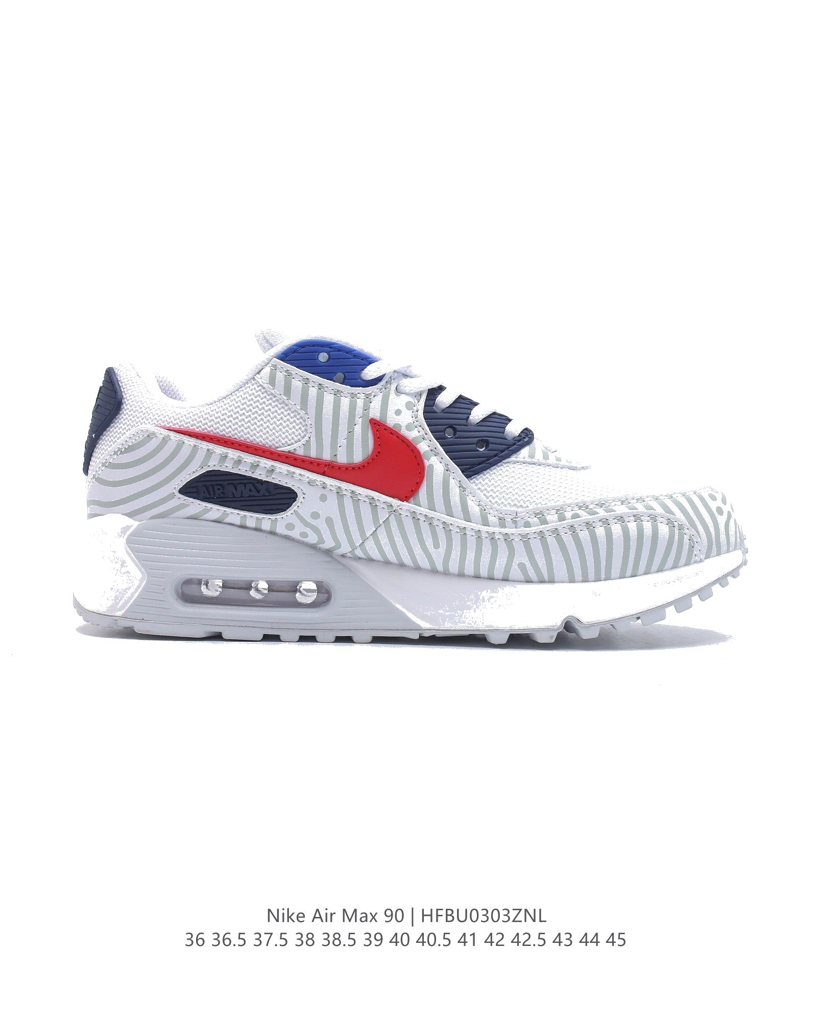 Nike Air Max 90Euro Tour Zebra CW7574-100 Dames & Heren