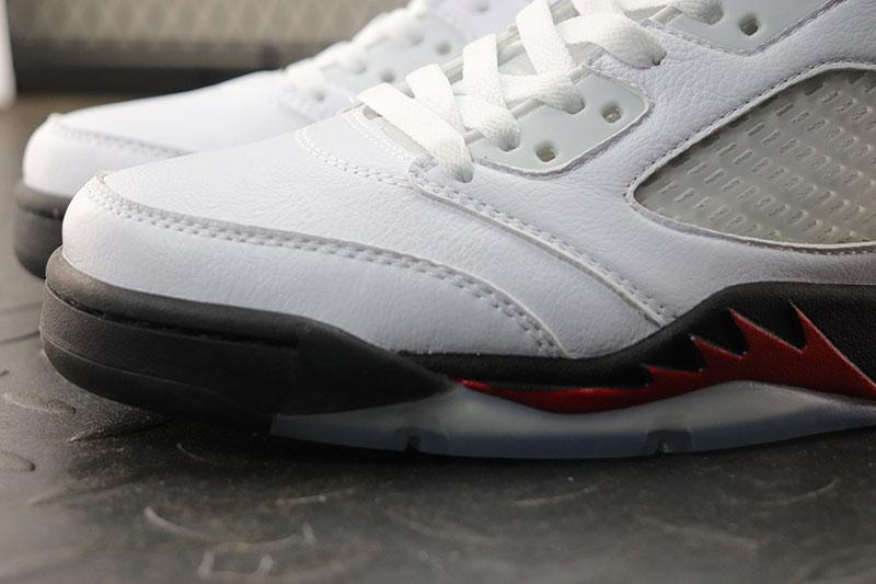 Jordan 5 Retro Fire Red Silver Tongue