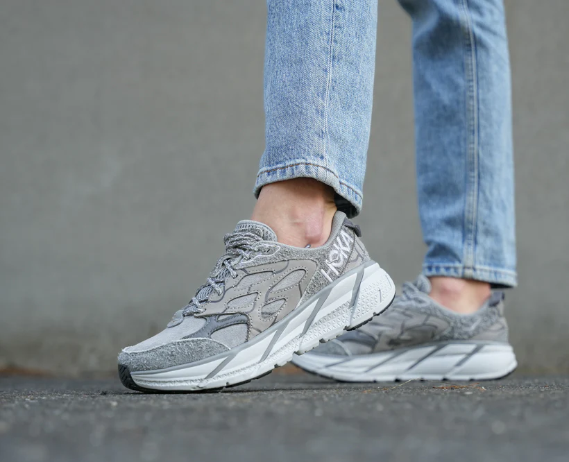 Hoka U CLIFTON L SUEDE TP Galactic Grey / Satellite Grey