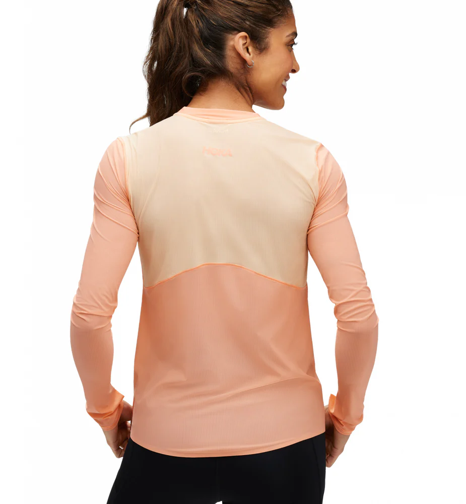 Hoka W AIROLITE RUN LONG SLEEVE Papaya
