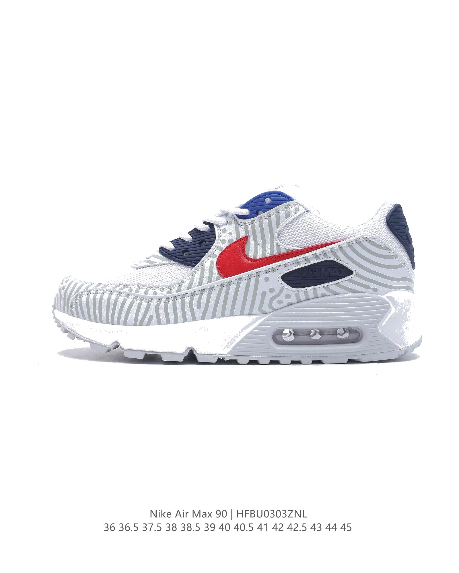 Nike Air Max 90Euro Tour Zebra CW7574-100 Dames & Heren