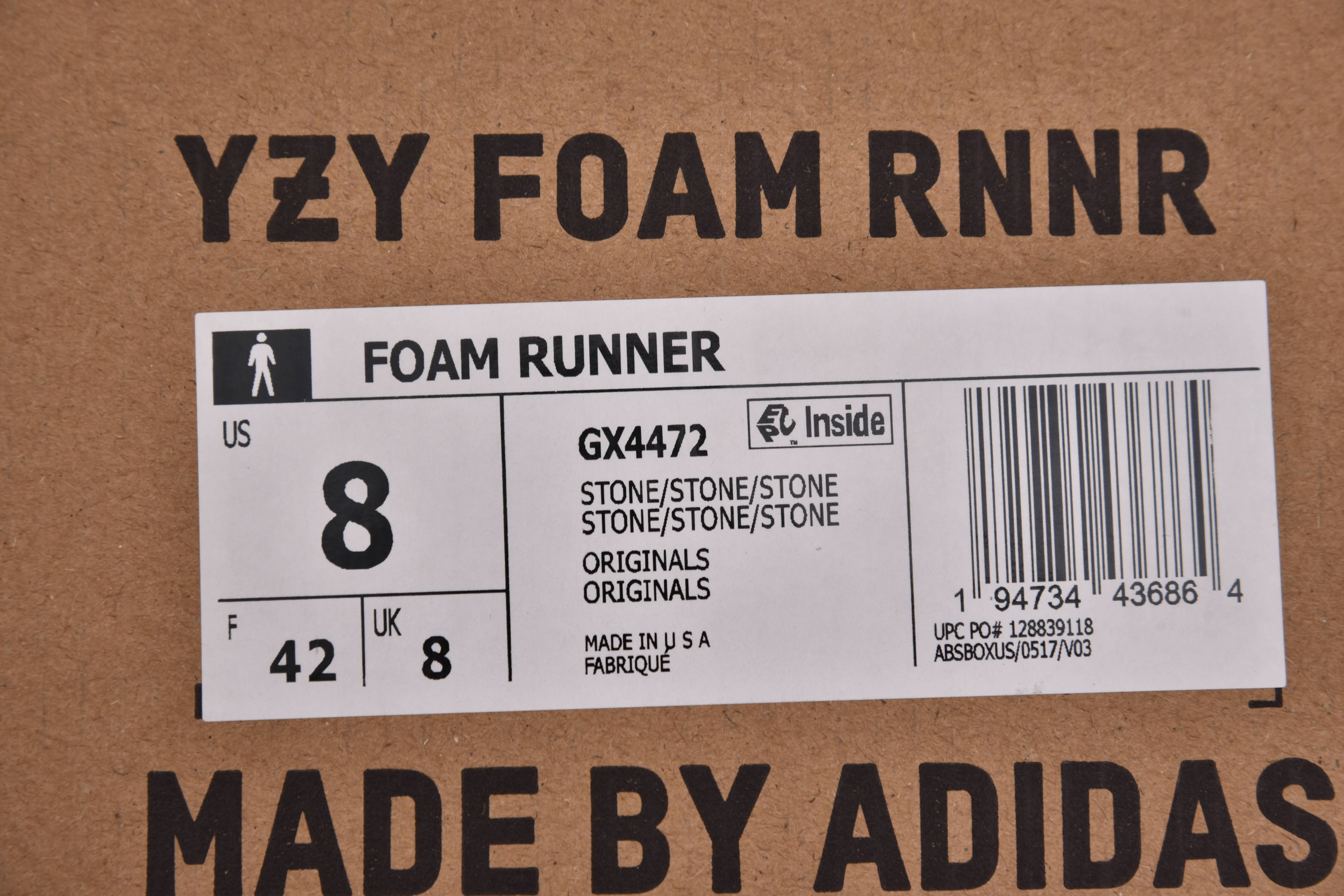 adidas Yeezy Foam RNNR Stone Sage (One Size Smaller!!)