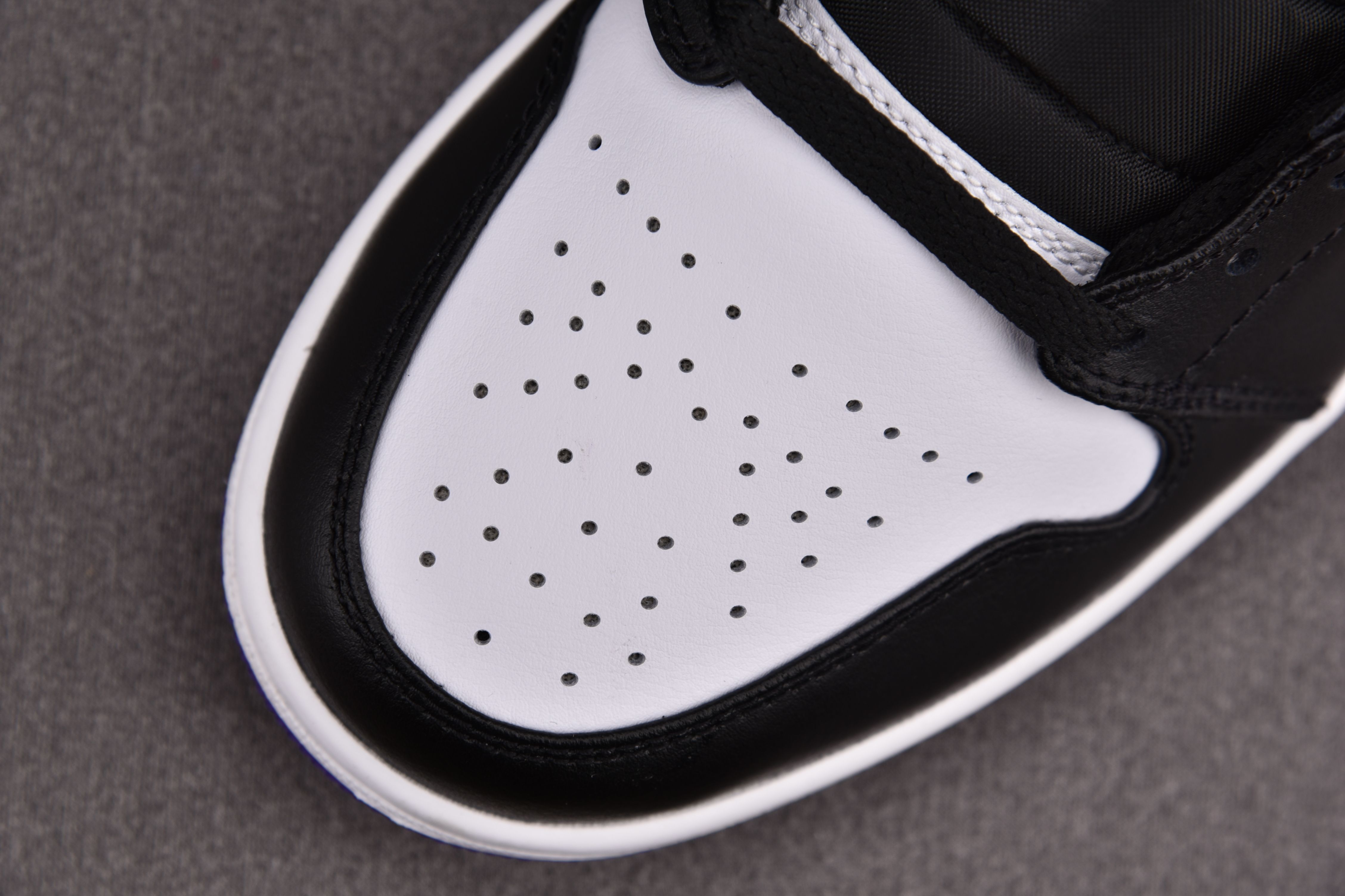 Jordan 1 Mid White Black Purple