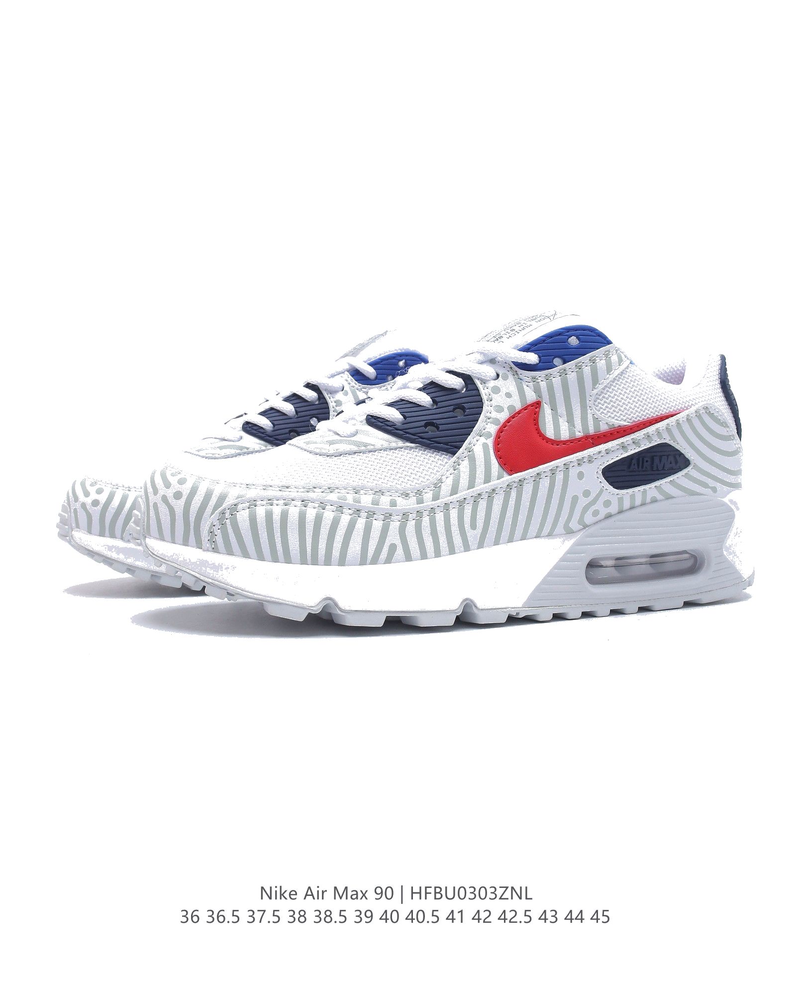 Nike Air Max 90Euro Tour Zebra CW7574-100 Dames & Heren