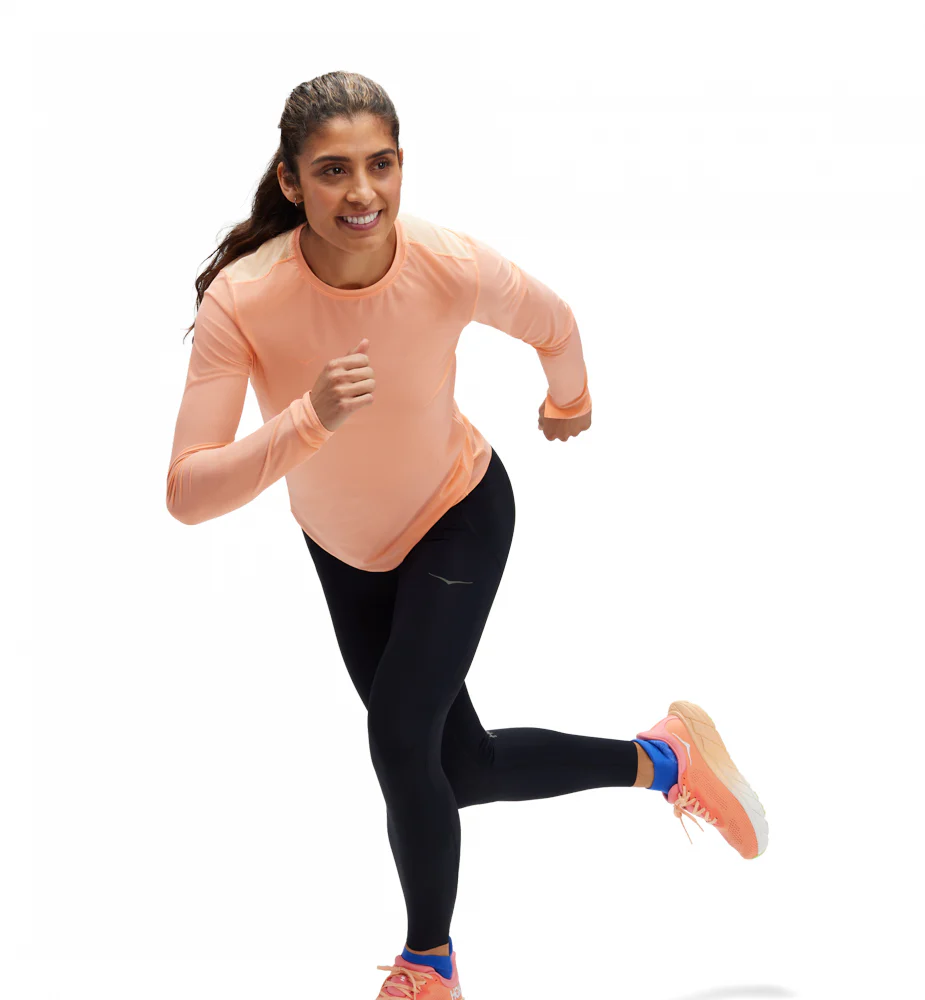 Hoka W AIROLITE RUN LONG SLEEVE Papaya