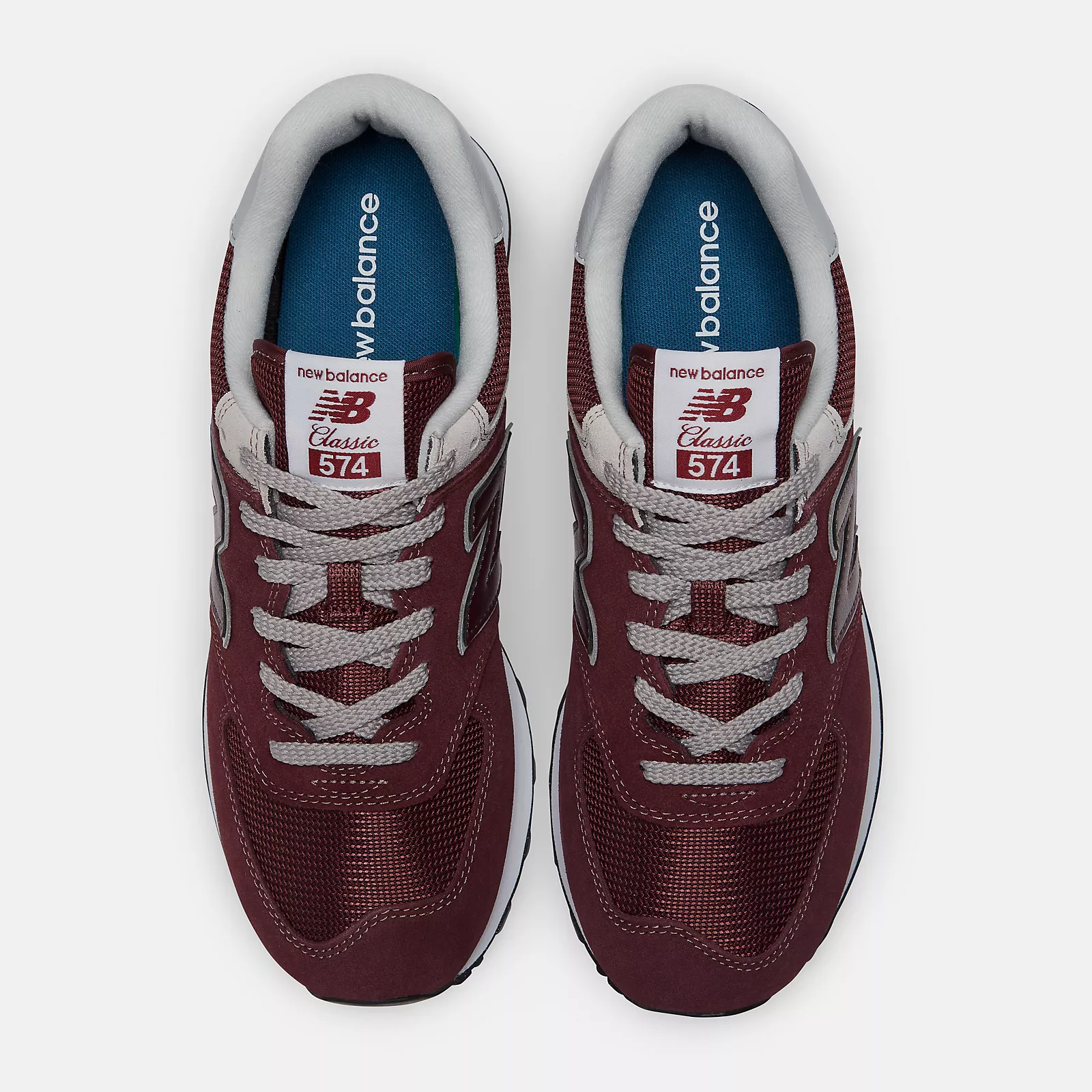 New Balance 574 Running Sneakers -  Men's/Women's-Burgundy with White