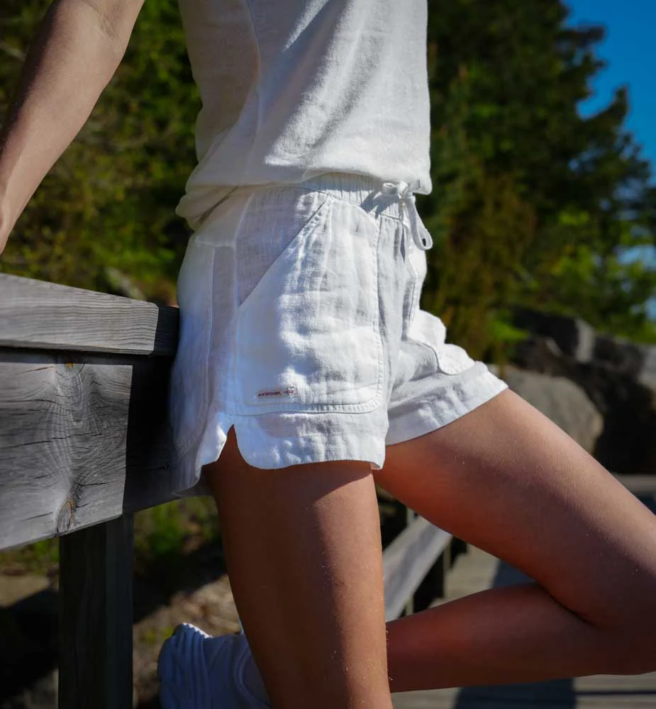 Amundsen Sports Safari Linen Shorts Womens Natural