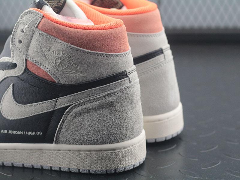 Jordan 1 Retro High Neutral Grey Hyper Crimson
