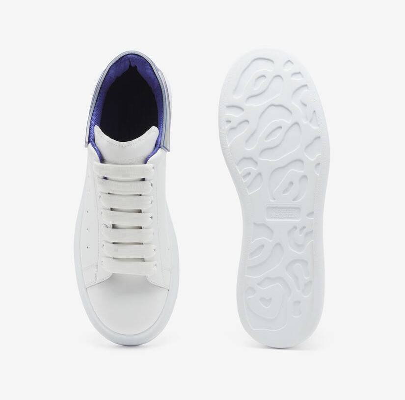 Alexander McQueen Men's Oversized Sneaker in White/utopian Blue