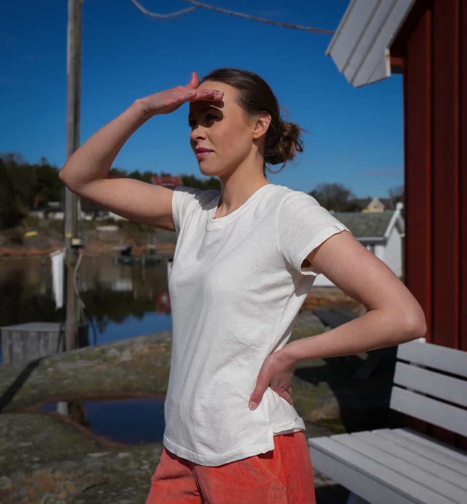 Amundsen Sports Linen Tee Womens Natural