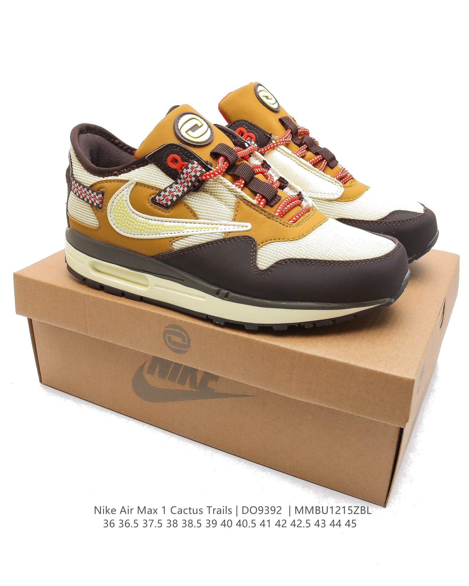 Travis Scott x Nike Air Max 1WheatLemon DO9392-700 Dames & Heren Schoenen