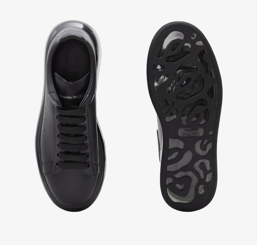 Alexander McQueen Men's Oversized Transparent Sole Sneaker in Black