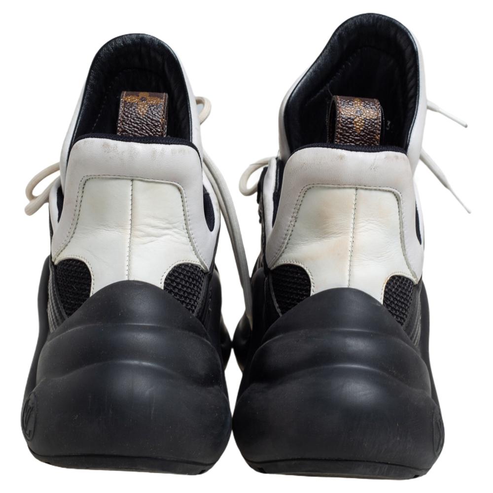Louis Vuitton White/Black Leather And Mesh Archlight Sneakers