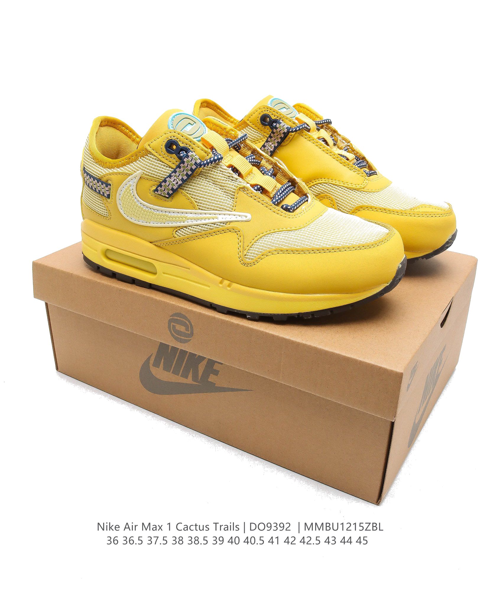 Travis Scott x Nike Air Max 1WheatLemon DO9392-700 Dames & Heren Schoenen-2