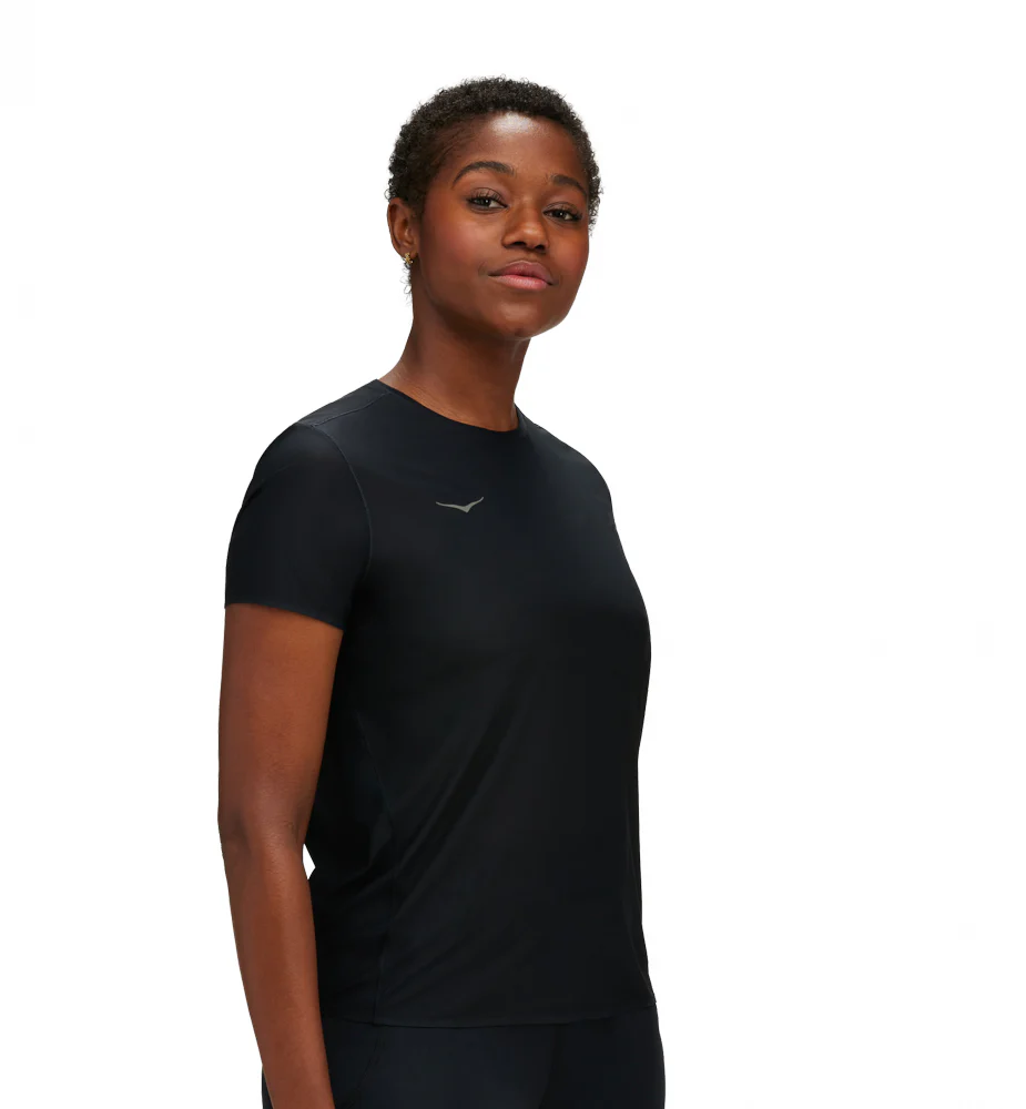 Hoka W AIROLITE RUN SHORT SLEEVE Black